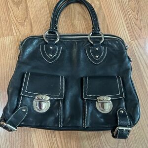 Elegant Black Leather Handbag